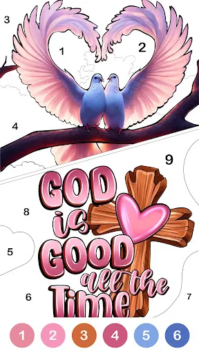 Gameplay screenshot 2 from Bible Color - Color By Number - Board game